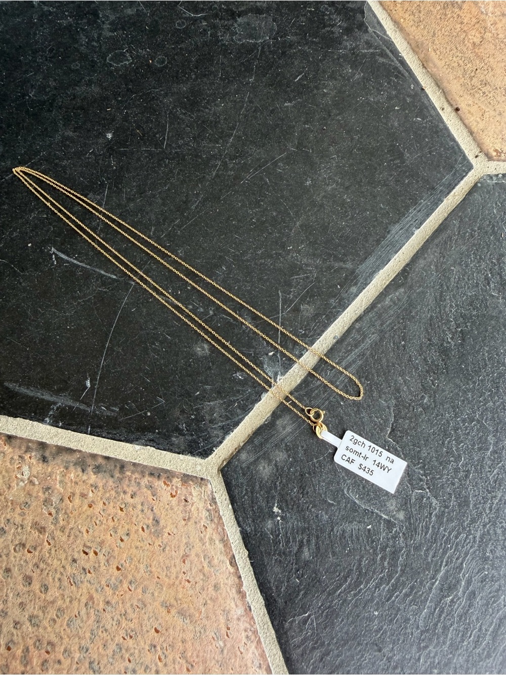 Delicate 14kt Yellow Gold Chain Necklace 24” long